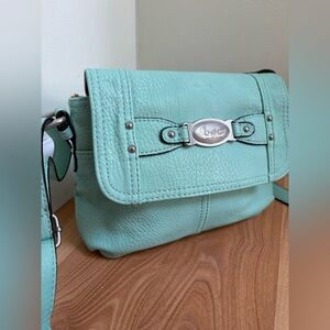 BOC Teal Leather Shoulder Bag